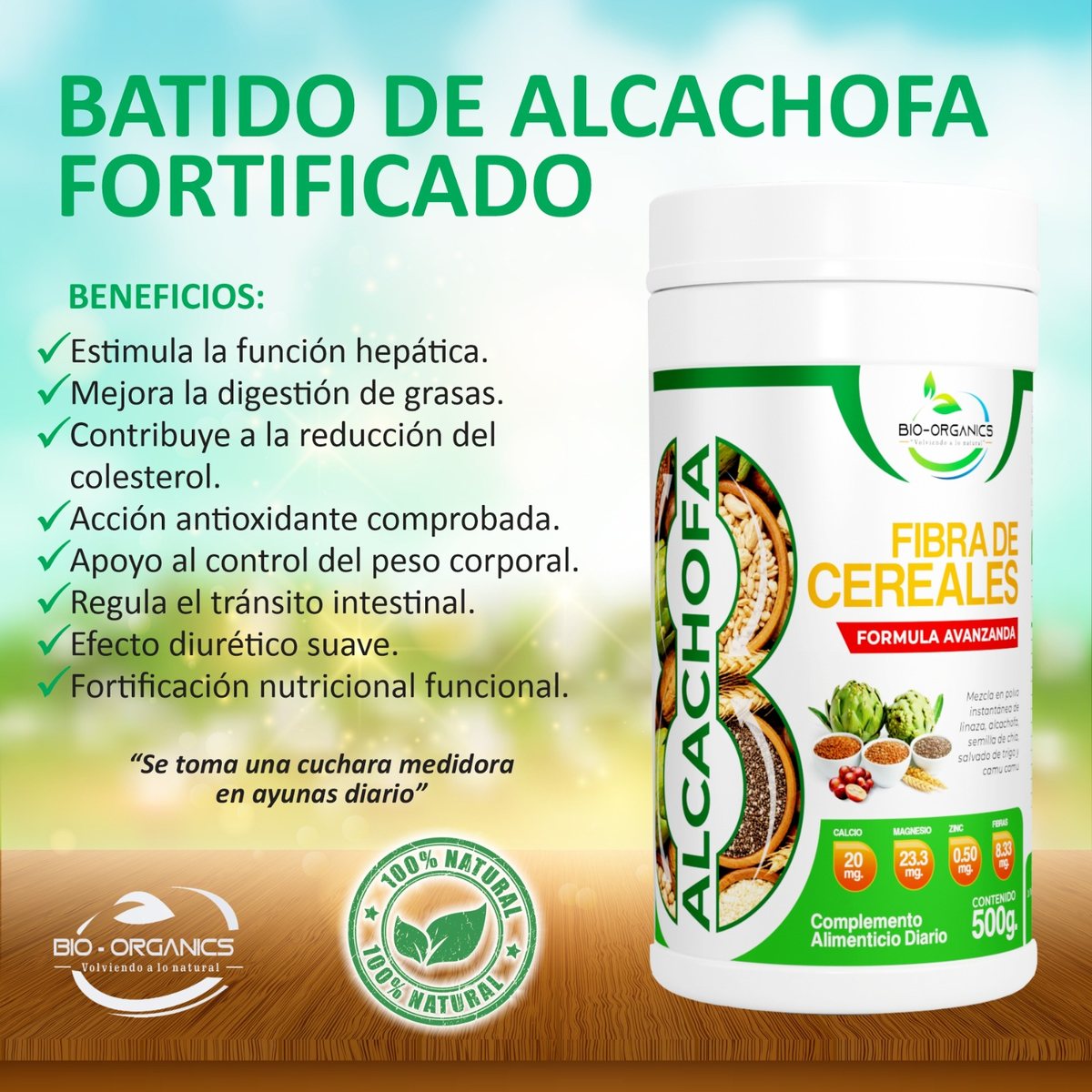 Beneficios de productos naturales Biorganics Perú